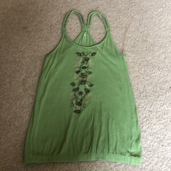 Green Floral Embroidered Tank Top - Picture 1 of 1